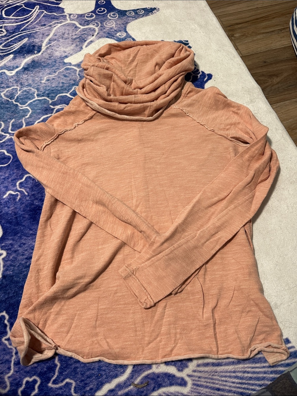 Light Peach Cowl Neck Women's Sweater - Soft Knit by FP Movement Free People